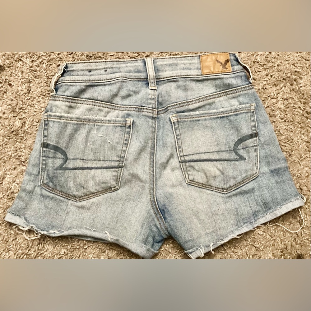 American Eagle Outfitters, Size 2 light blue distressed denim shorts